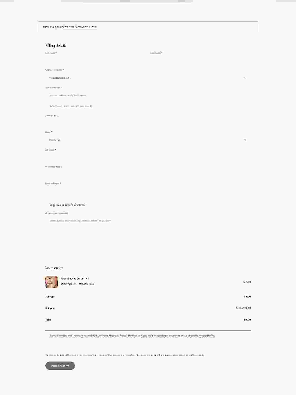 Checkout-page